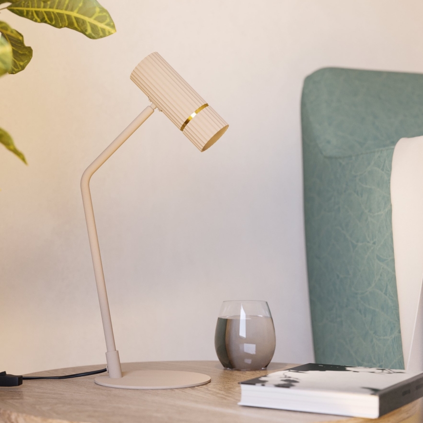 Eglo - LED bordslampa 1xGU10/5W/230V 3000K beige