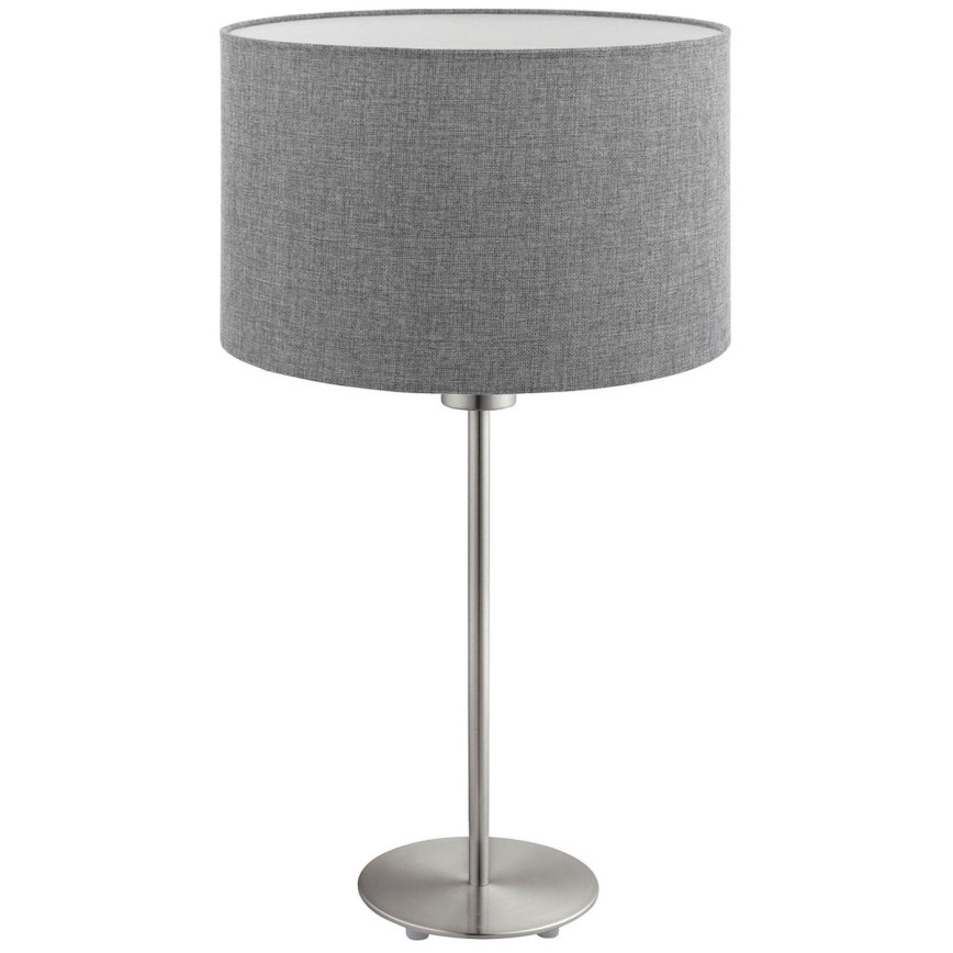 Eglo - LED  Bordslampa TUNJA 1xE27/60W/230V 38,5 cm matt krom/grå