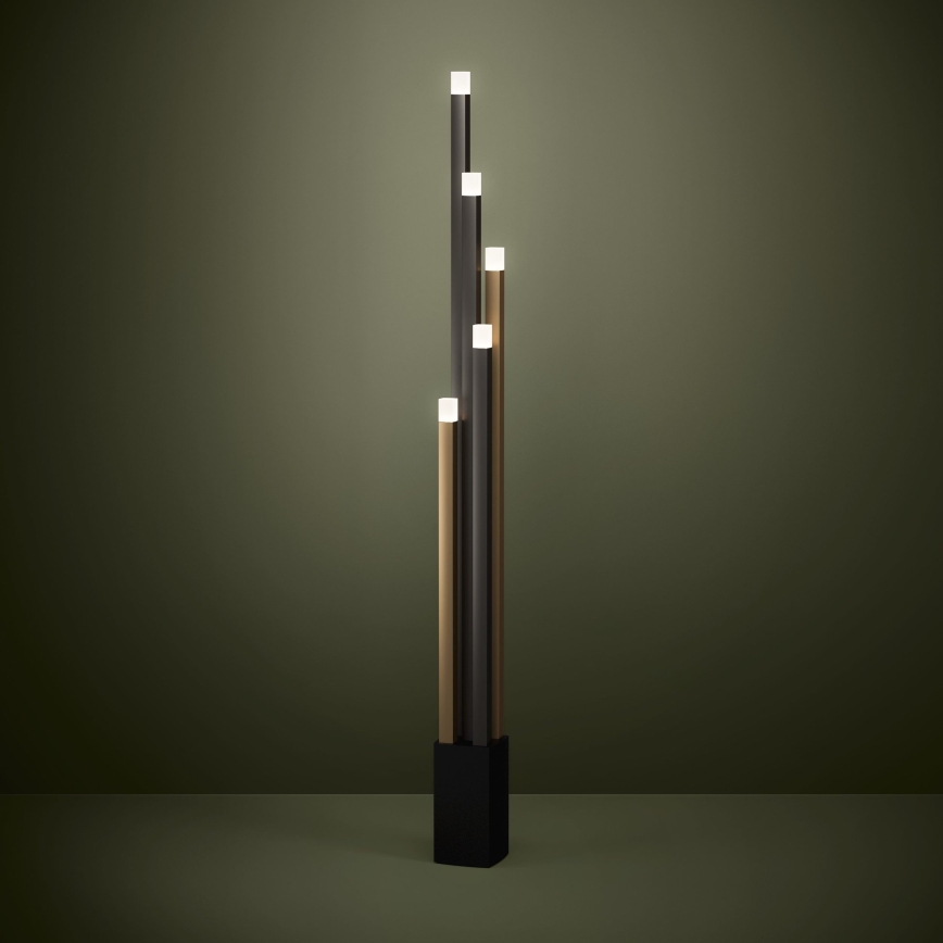 Eglo - LED Dimbar golvlampa 5xLED/3,7W/230V 3000K antracit/guld