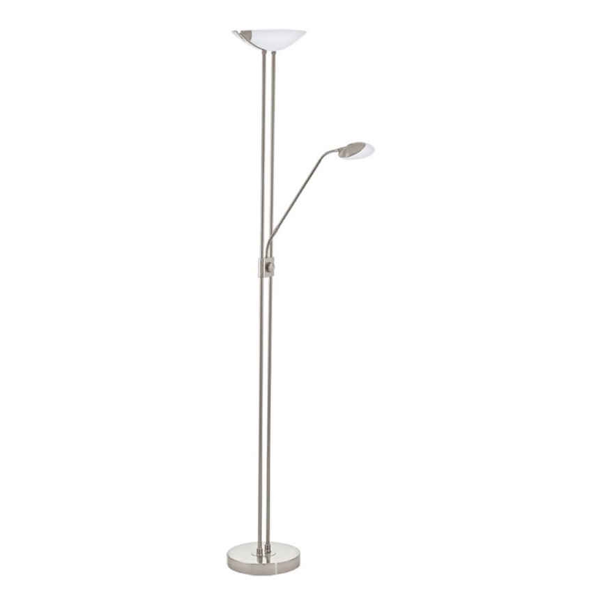 Eglo - LED Dimbar golvlampa LED/20W + LED/2,5W matt krom