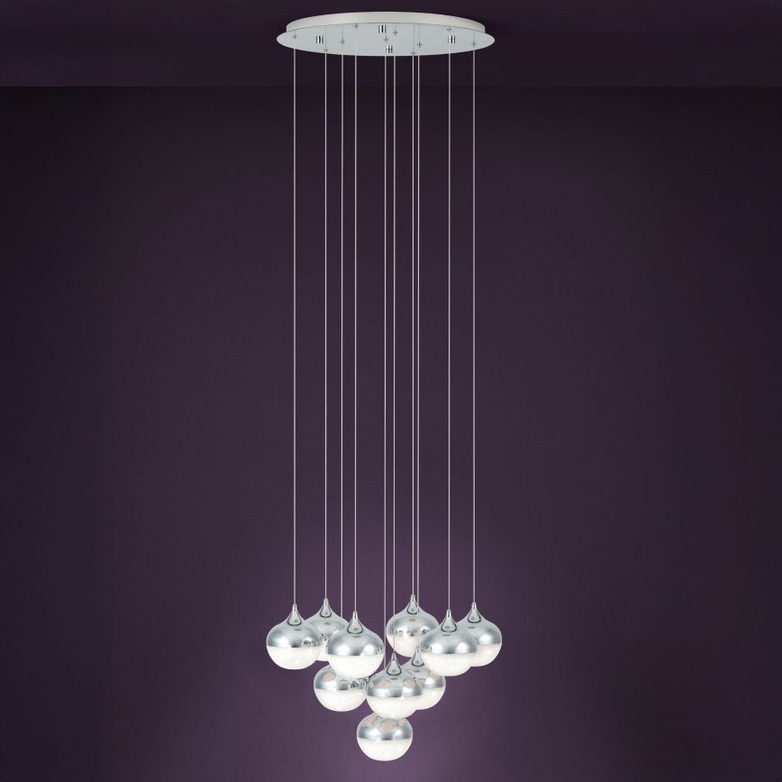 Eglo - LED Dimbar ljuskrona med snöre 10xLED/3,1W/230V