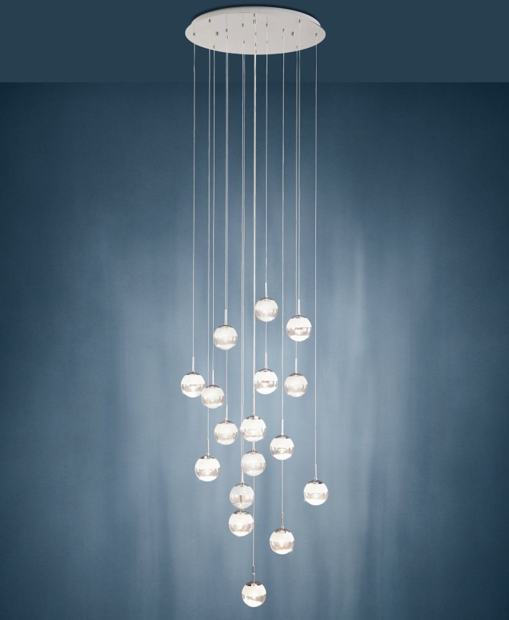 Eglo - LED Dimbar ljuskrona med snöre 17xLED/5W/230V