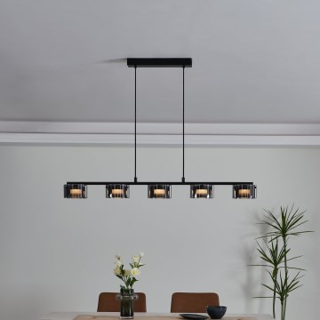 Eglo - LED Dimbar ljuskrona med snöre 5xLED/5,4W/230V