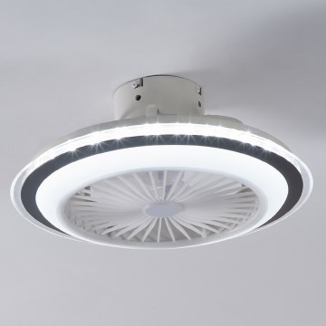 Eglo - LED Dimbar takfläkt LED/25,5W/230V vit/grå 2700-6500K + fjärrkontroll