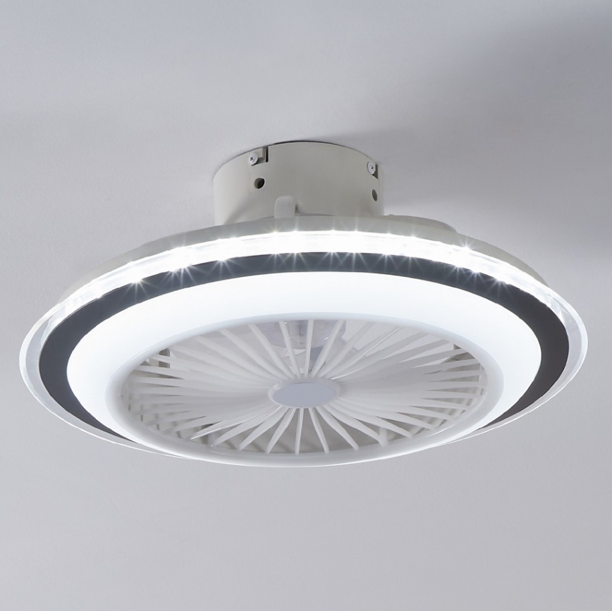 Eglo - LED Dimbar takfläkt LED/25,5W/230V vit/grå 2700-6500K + fjärrkontroll