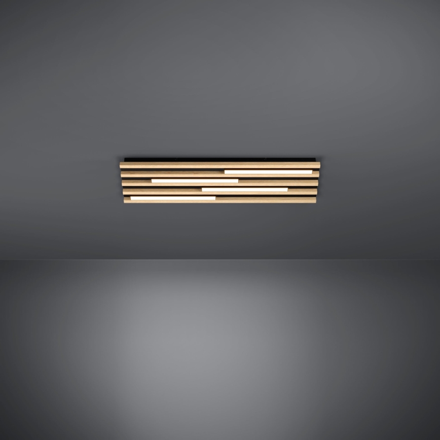 Eglo - LED Dimbar taklampa 4xLED/9W/230V 3000K 22x78 cm brun