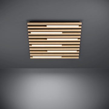 Eglo - LED Dimbar taklampa 6xLED/8,5W/230V 3000K 57,5x57,5 cm brun
