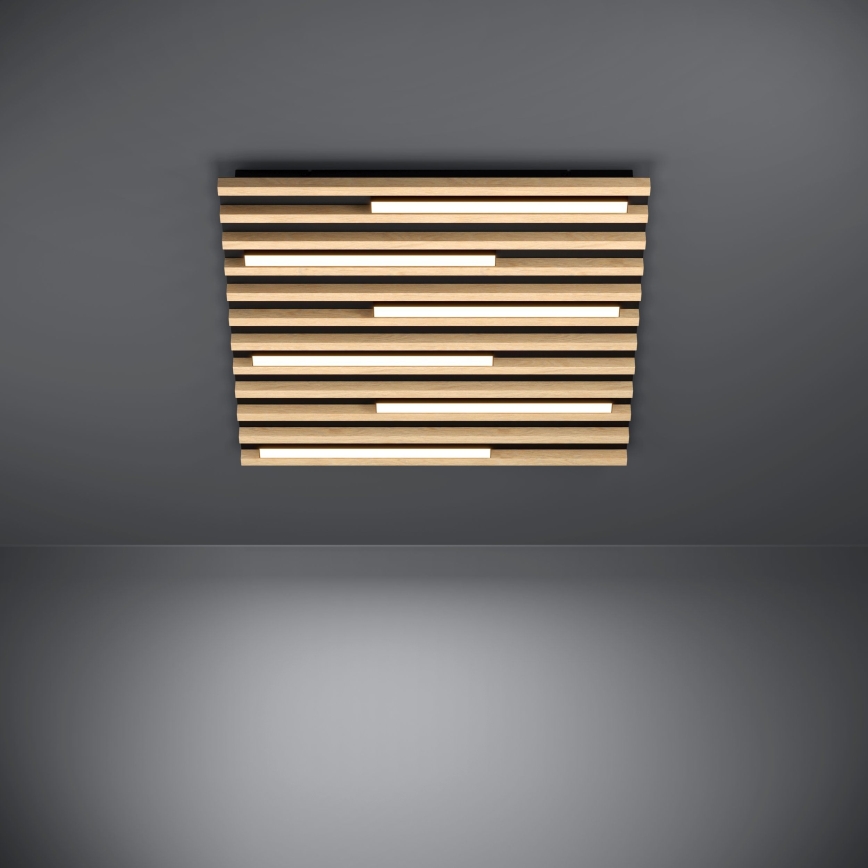 Eglo - LED Dimbar taklampa 6xLED/8,5W/230V 3000K 57,5x57,5 cm brun