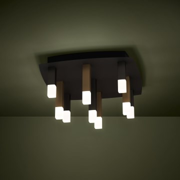 Eglo - LED Dimbar taklampa 9xLED/3,1W/230V 3000K antracit/guld