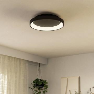 Eglo - LED Dimbar taklampa LED/12W/230V 2700-6500K svart + fjärrkontroll