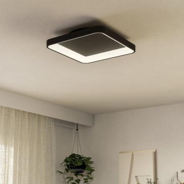 Eglo - LED Dimbar taklampa LED/12W/230V 2700-6500K svart + fjärrkontroll