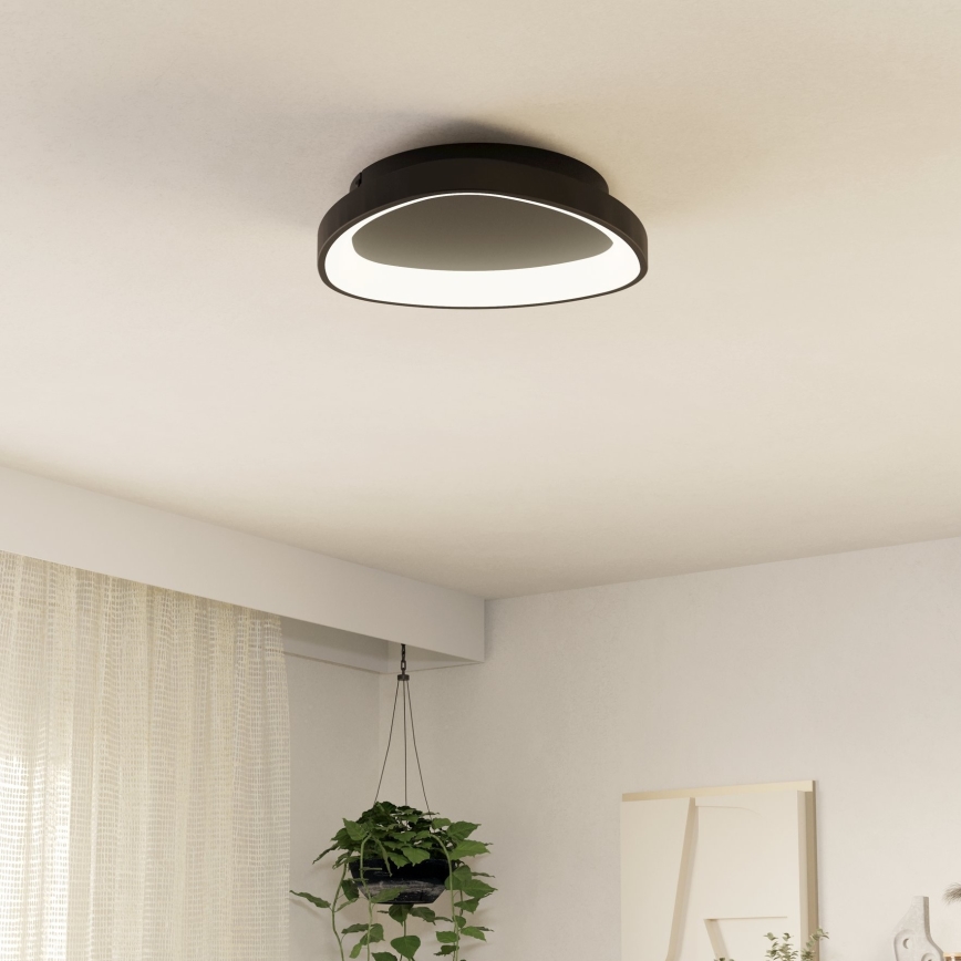 Eglo - LED Dimbar taklampa LED/12W/230V 2700-6500K svart + fjärrkontroll