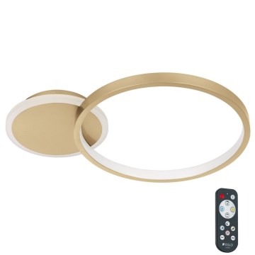 Eglo - LED Dimbar taklampa LED/15W/230V gyllene + fjärrkontroll