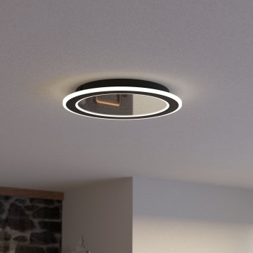 Eglo - LED Dimbar taklampa LED/20W/230V 2700-6500K svart + fjärrkontroll