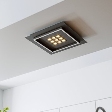 Eglo - LED Dimbar taklampa LED/21,4W/230V 2700-6500K svart + fjärrkontroll