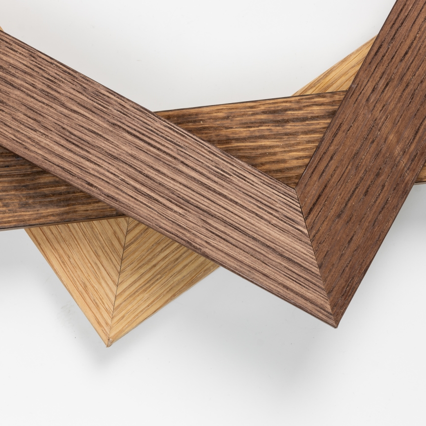 Eglo - LED Dimbart Takmonterat Panel SALOBRENA 2 WOOD LED/16W/230V 4000K 34x34 cm brun