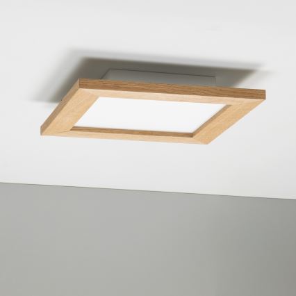 Eglo - LED fäst panel SALOBRENA-RW WOOD LED/17W/230V 2700/4000K 30x30 cm brun