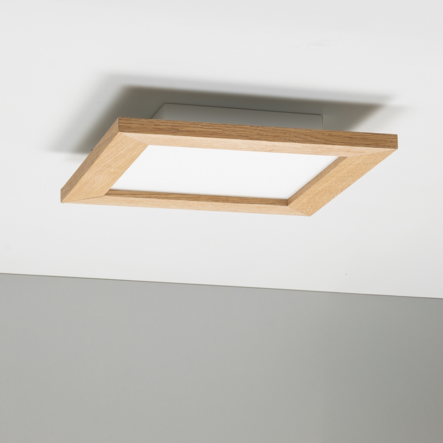 Eglo - LED fäst panel SALOBRENA-RW WOOD LED/17W/230V 2700/4000K 30x30 cm brun