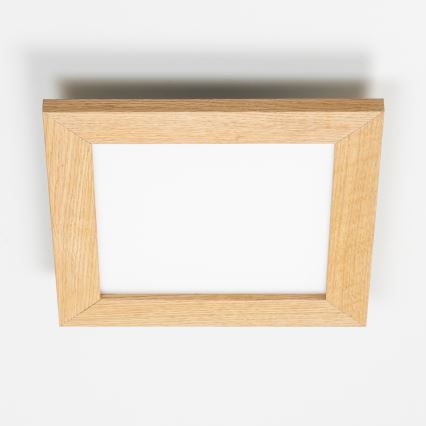 Eglo - LED fäst panel SALOBRENA-RW WOOD LED/17W/230V 2700/4000K 30x30 cm brun