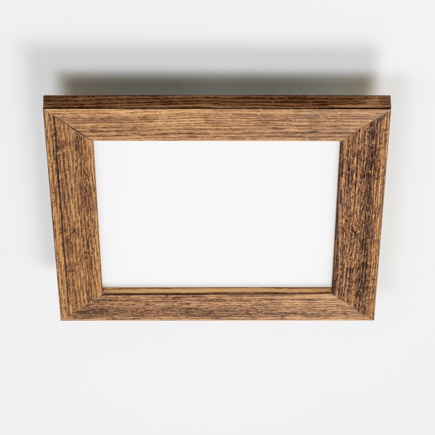 Eglo - LED fäst panel SALOBRENA-RW WOOD LED/17W/230V 2700/4000K 34x34 cm brun