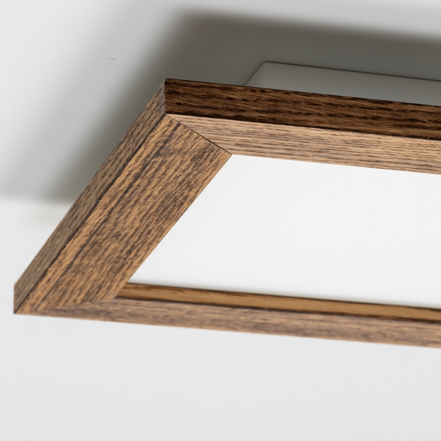 Eglo - LED fäst panel SALOBRENA-RW WOOD LED/17W/230V 2700/4000K 34x34 cm brun