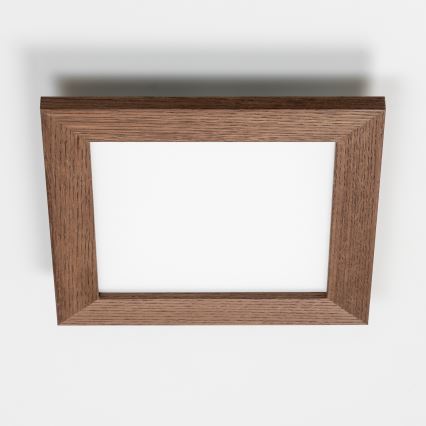 Eglo - LED fäst panel SALOBRENA-RW WOOD LED/17W/230V 2700/4000K 34x34 cm mörkbrun