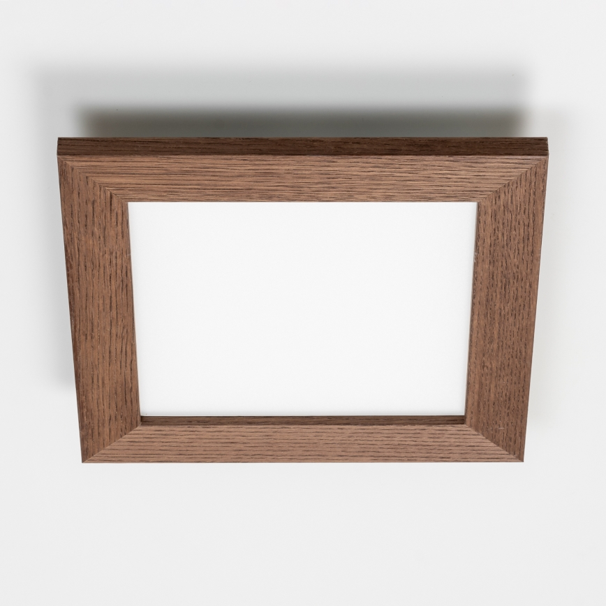 Eglo - LED fäst panel SALOBRENA-RW WOOD LED/17W/230V 2700/4000K 34x34 cm mörkbrun