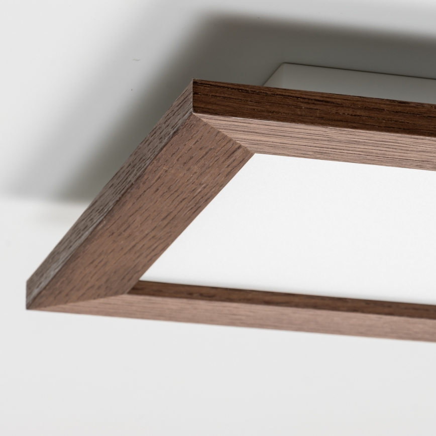Eglo - LED fäst panel SALOBRENA-RW WOOD LED/17W/230V 2700/4000K 34x34 cm mörkbrun