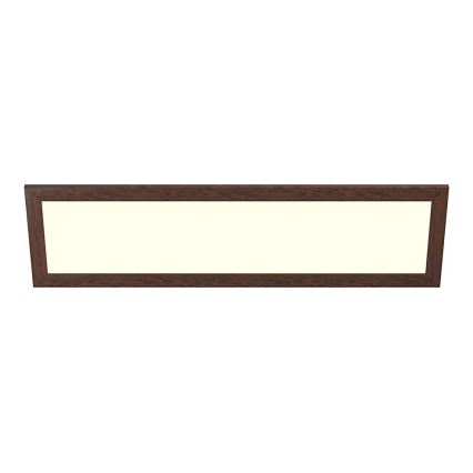 Eglo - LED fäst panel SALOBRENA-RW WOOD LED/34W/230V 2700/4000K 124x34 cm mörkbrun