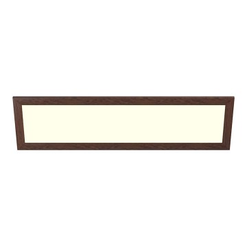 Eglo - LED fäst panel SALOBRENA-RW WOOD LED/34W/230V 2700/4000K 124x34 cm mörkbrun