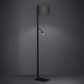 Eglo - LED golvlampa 1xE27/40W/230V + LED/3,8W 3000K svart