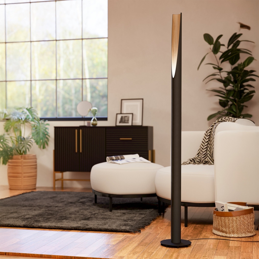 Eglo  - LED golvlampa 1xGU10/4,5W/230V 3000K svart/brun