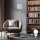 Eglo - LED Golvlampa TUNJA 1xE27/60W/230V + LED/2,1W Ø 30 cm matt krom/vit
