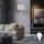 Eglo - LED Golvlampa TUNJA 1xE27/60W/230V + LED/2,1W Ø 38 cm matt krom/vit