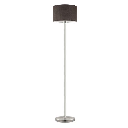 Eglo - LED  Golvlampa TUNJA 1xE27/60W/230V matt krom/brun