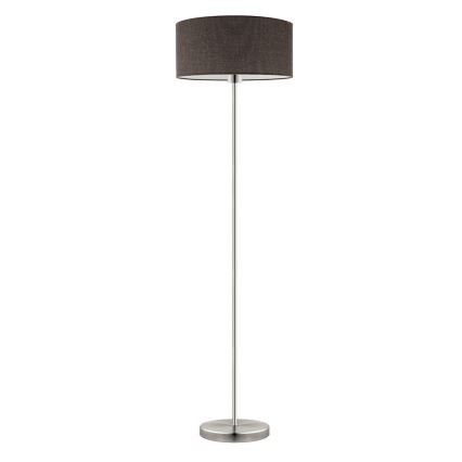 Eglo - LED  Golvlampa TUNJA 1xE27/60W/230V matt krom/brun
