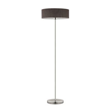 Eglo - LED  Golvlampa TUNJA 1xE27/60W/230V matt krom/brun