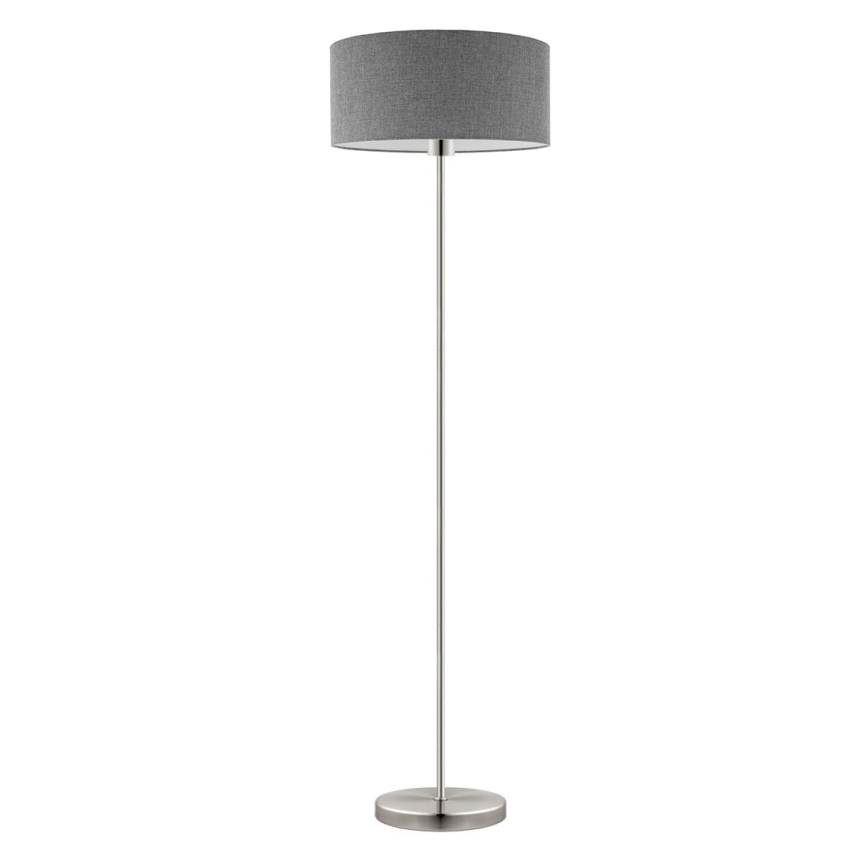 Eglo - LED  Golvlampa TUNJA 1xE27/60W/230V matt krom/grå