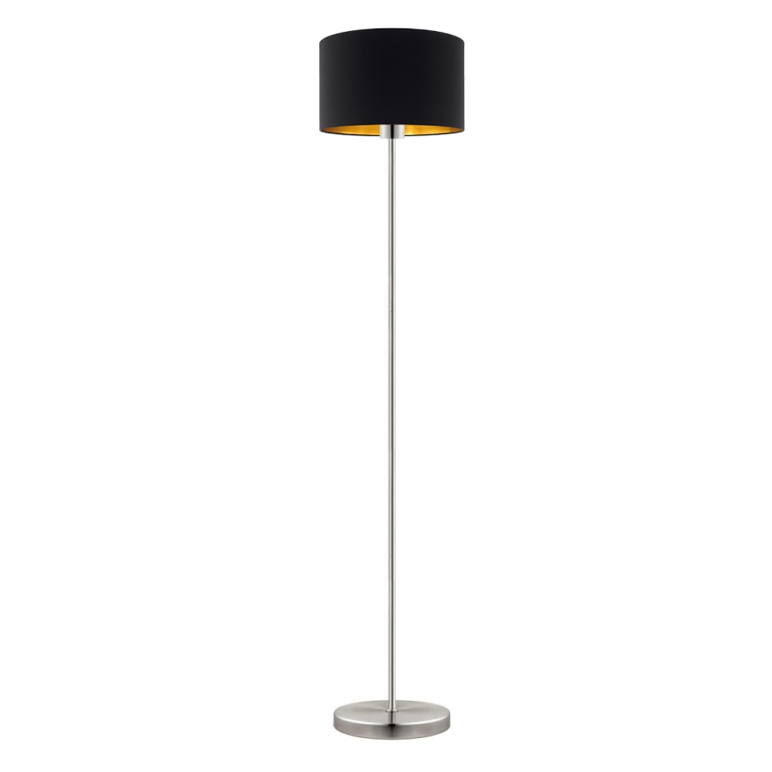 Eglo - LED  Golvlampa TUNJA 1xE27/60W/230V matt krom/svart