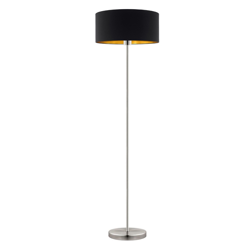 Eglo - LED golvlampa TUNJA 1xE27/60W/230V matt krom/svart
