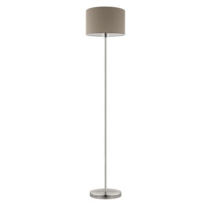 Eglo - LED  Golvlampa TUNJA 1xE27/60W/230V matt krom/taupe