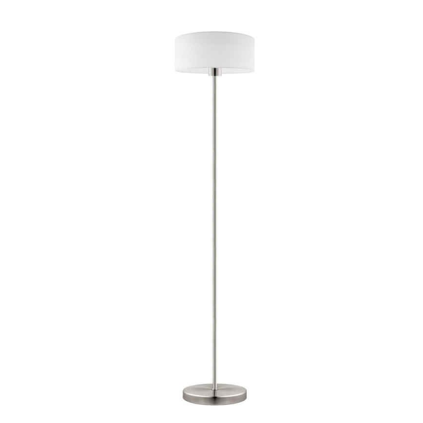 Eglo - LED  Golvlampa TUNJA 1xE27/60W/230V matt krom/vit