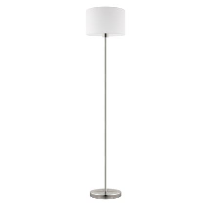 Eglo - LED  Golvlampa TUNJA 1xE27/60W/230V matt krom/vit