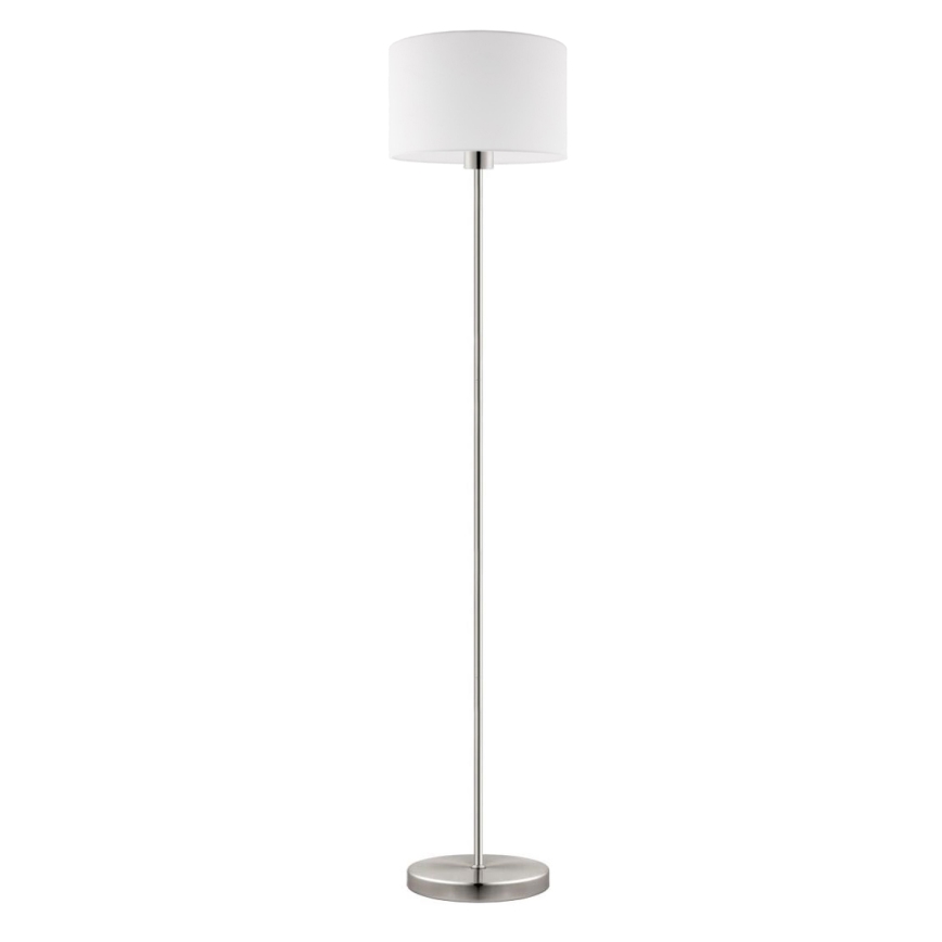 Eglo - LED  Golvlampa TUNJA 1xE27/60W/230V matt krom/vit