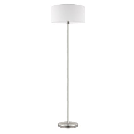 Eglo - LED  Golvlampa TUNJA 1xE27/60W/230V matt krom/vit