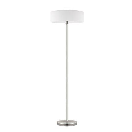 Eglo - LED  Golvlampa TUNJA 1xE27/60W/230V matt krom/vit
