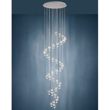 Eglo - LED Kristal dimbar ljuskrona med snöre 40xLED/1,8W/230V