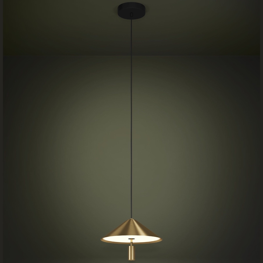 Eglo - LED ljuskrona med textilsladd LED/12W/230V 3000K guld