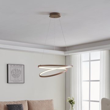 Eglo - LED ljuskrona med textilsladd LED/36W/230V 3000K beige