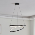 Eglo - LED ljuskrona med textilsladd LED/42W/230V 3000K svart